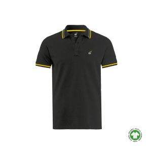 Organic Polo Black & Yellow